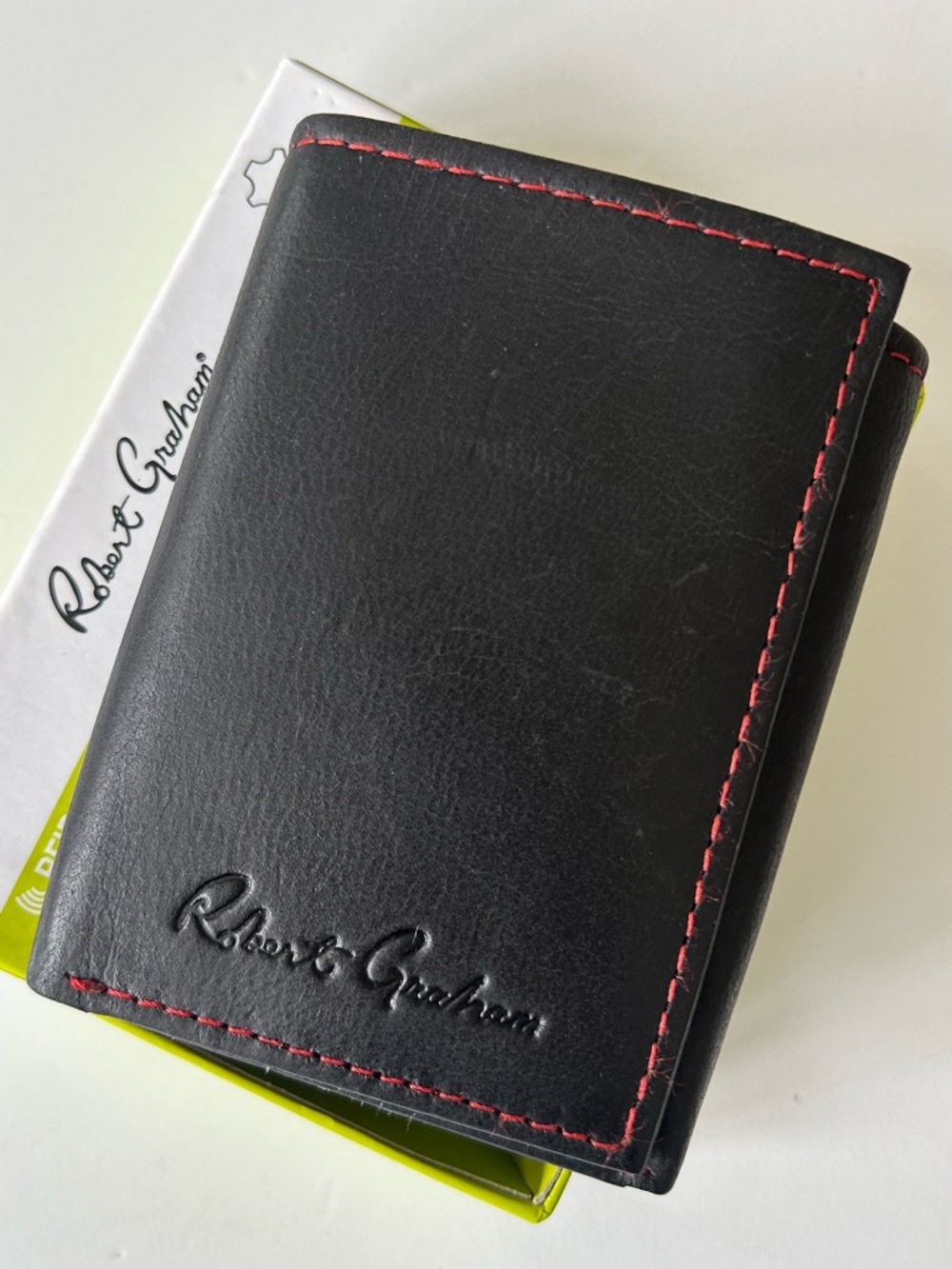 Robert Graham Patras Black Leather Wallet w/RFID NWT